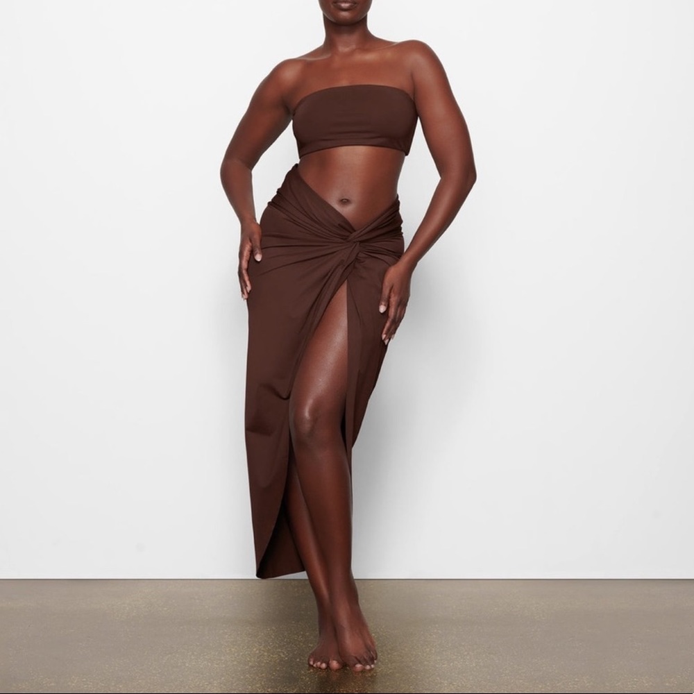 Skims NWT Swim Sarong Skirt - Cocoa